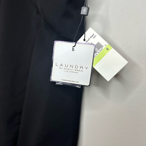 Laundry by Shelli Segal Beaded Criss Cross Halter Dress Black Size 4 - Picture 8 of 10